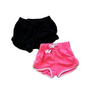 Cat & Jack Newborn Baby Shorts Pink and Black super soft– 2-Pack